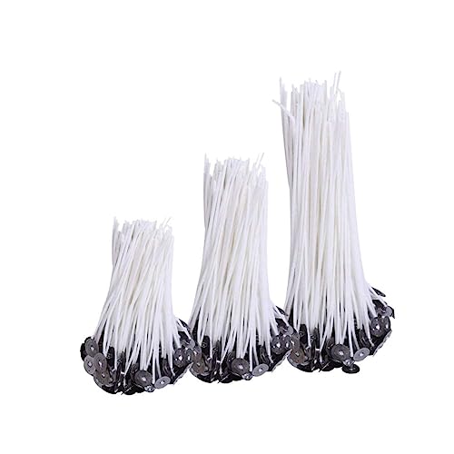NUOBESTY DIY Candle Wick Core Pcs Cm Cm Cm Paraffin Wax Coated Waxed Sustainer Plate End to End Burn