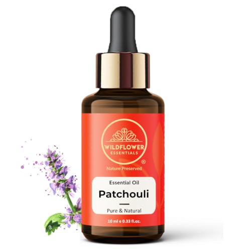 Image of Patchouli Essential Oil (Pogostemon cablin) Pure Non-Sticky Lightweight Steam Distilled for All Skin Type Men & Women 10ml