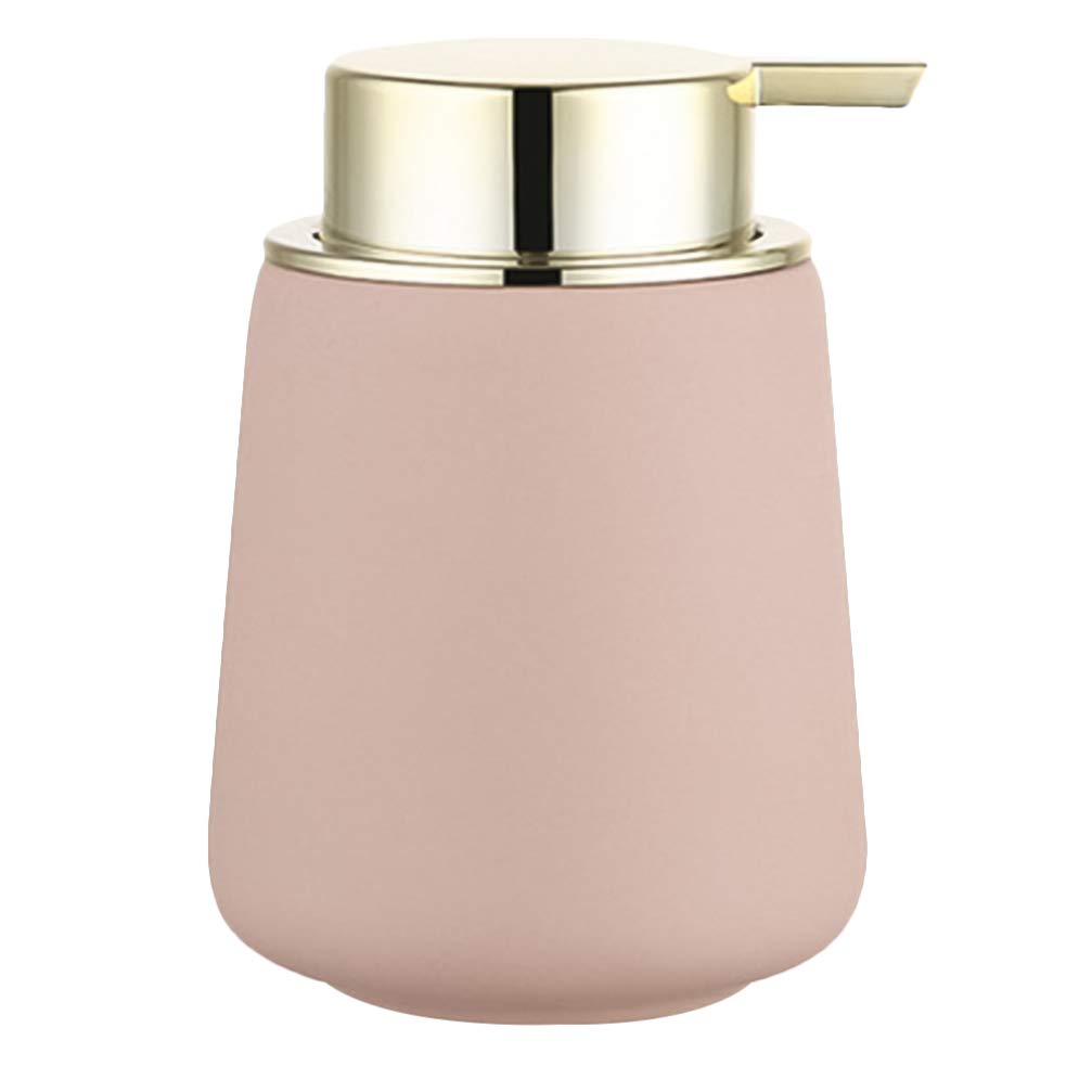 Cabilock Pink Refillable Empty Pump Bottles Soap Dispenser Bottles Ceramic Container For Liquid Soap Shampoo Lotions Hand Dispenser