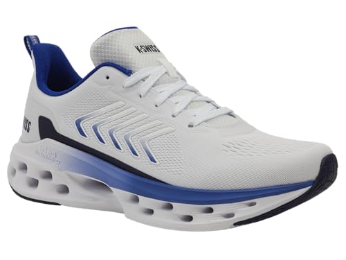 K-Swiss Męskie buty do biegania Melrose Tubes Lite White/Surf The Web/Naval Academy, 46 EU