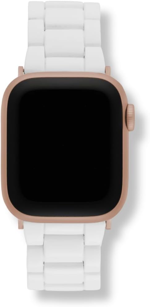 MACHETE Compatible with Apple Watch Band 38mm 40mm 41mm 42mm 44mm 45mm 49mm, White Fashion Acetate Resin iWatch Band for SE Series 9/8/7/6/5/4/3/2/1 Ultra 2 1 Women Men