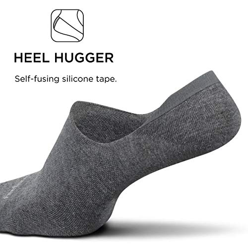 Image of Feetures Everyday Light Cushion Invisible Sock for Men - Anti-Slip Sock Liner with Targeted Compression - (1 Pair)