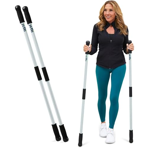 Perfectly Weighted Walking Poles for Full-Body Workouts, Enhanced Stability, and Improved Posture | Includes 2 Walking Poles & Carrying Case | 2.2 lbs