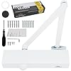 VI HOME Chiudiporta Automatico Regolabile Con Ritenuta 60kg / Molla Chiudiporta Della Porta Con Sistema Idraulico/Chiudiporta Automatico/Molla Per Porta/Chiudiporta A Molla (Bianco prima qualità)