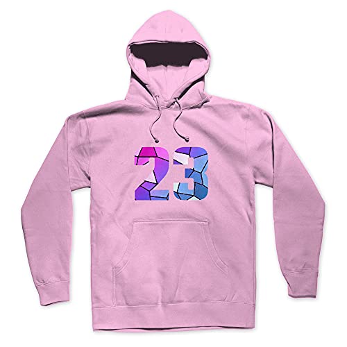Sweatshirt à capuche rose 23 unisexe : hoodie aux finitions soignées et coton premium