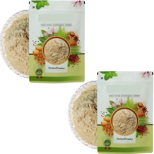 (200gm Each)100% natural Hadjod Powder - 14.1Ounce / 400gram, Pack of 2