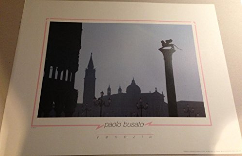 Venise poster Palolo Busato affiche souvenir d'Italie poétique 50x60