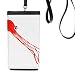 Traditional Chinese Kite Octopus Pattern Phone Wallet Purse Hanging Mobile Pouch Black Pocket