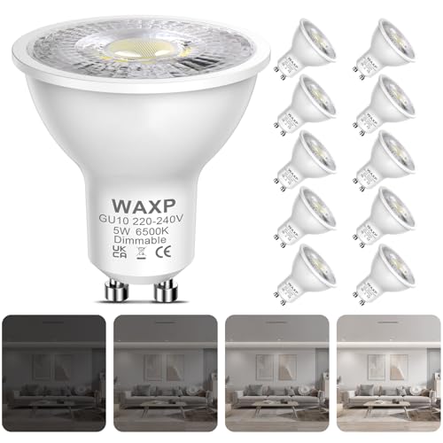 GU10 LED Bulbs 5W Dimmable 6500K 10 Pack
