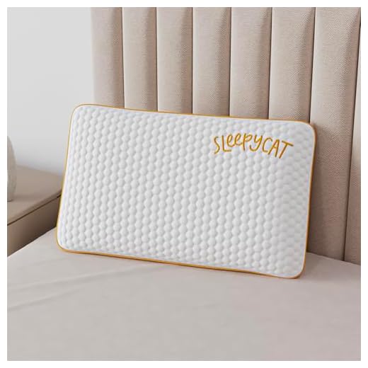 SleepyCat Orthopaedic Memory Foam Pillow for Better Shoulder and Neck Support, 1 Piece (Standard Size, 25x16 inches, White, Bamboo Fabric)