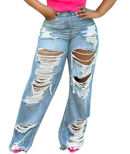 Jean déchiré taille haute femme SOMTHRON idéal pour vos sorties - 2