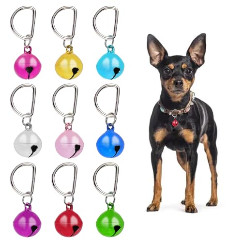 Aphrordity 9 Pcs Dog & Cat Bells Charm Bells, D-Ring ...