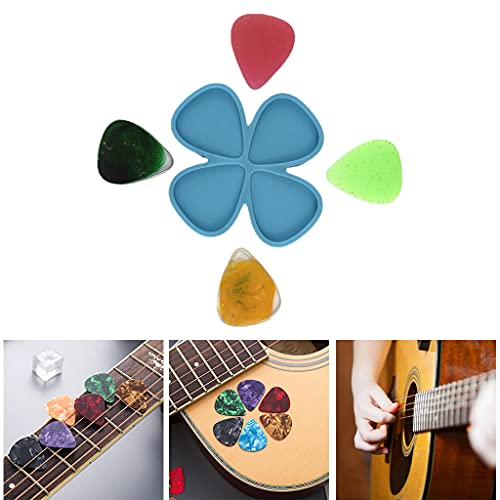 BASSK Lot de 4 médiators universels en résine époxy, moules en silicone pour guitare, outils de moulage de pouce et de… - Les Beatles, Paul McCartney, John Lennon, RIngo Starr, George Harrison BASSK Lot de 4 médiators universels en résine époxy, moules en silicone pour guitare, outils de moulage de pouce et de… – Image 3