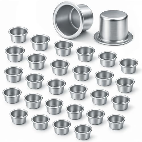 Bellanova 30 Stück Kerzenhalter für Stabkerzen Ø22.3mm Innendurchmesser 19mm Höhe silberne Aluminium kerzenständer kleine Kerzenfüße geeignet für DIY und Tischdekoration (Silber)