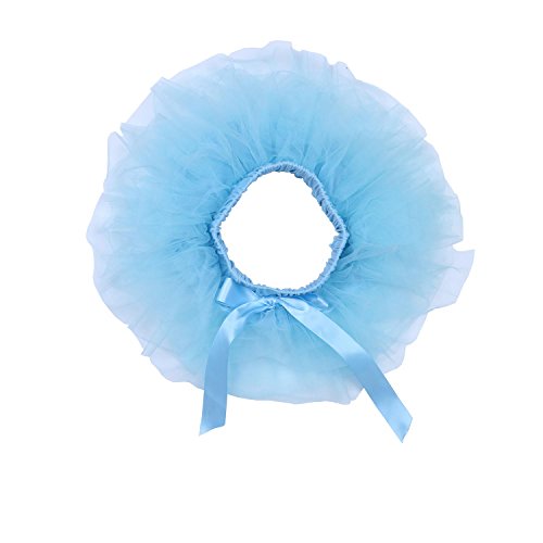 BabyPreg Petite Fille Jupe Tutu, 6-Couche Ballerina (Bleu, M/ 6-12 Mois)