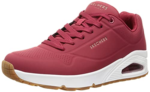 Image of Skechers Men's UNO-Stand ON AIR Dark RED Sneaker (52458-DKRD) -6 UK (7 US)