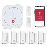 TUGARD Allarme Casa Senza Fili, antifurto casa wireless con Centrale, 5 Sensori Porte/Fenestre e 2 Telecomandi, App Tuya/Smart Life, Animali Domestici, Alexa, Nessuna Tassa Mensile