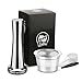Produktbild i Cafilas Wiederbefüllbare Caffitaly Kaffeekapsel aus Edelstahl zum Nachfüllen - Wiederverwendbare Refill-Kapsel für Caffitaly Wacaco Minipresso CA Tchibo ALDI (Kaffeekapsel+Kaffee-Tamper)