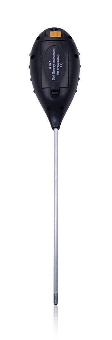 Amtast K136.003 4 Parametre Toprak Ph Nem Isı Işık Ölçer, Siyah
