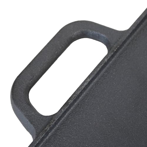 Oypla Cast Iron Non Stick Reversible Griddle Pan BBQ Grill Plate - Image 8