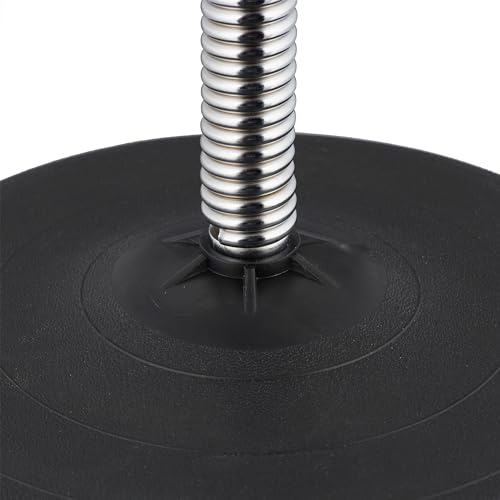 Relaxdays Tisch Boxsack, Schreibtisch Punchingball fürs Büro, Mini Boxball gegen Stress, stehende Boxbirne, rot/schwarz