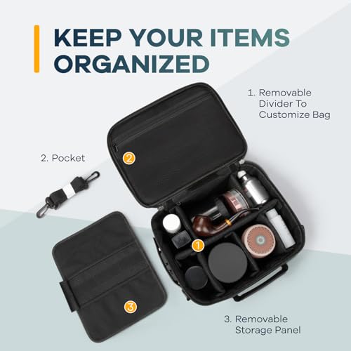 HOMEAL Large Smell Proof Stash Bag With Accessories, Containers With Lock, Box Kit, Storage and Travel Gift for Men/Women - Black XX-Large 264 - Image 2