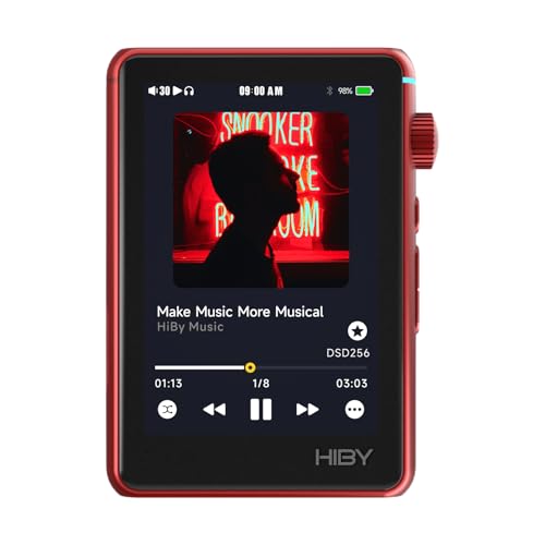 HiBy Music R3 II 2025 Portable HiFi MP3 Player, Native DSD256 MQA 16X, Hi-Res Certified, Bluetooth 5.1 WiFi, Tidal Qobuz, 3.5mm & 4.4mm 340mW, USB-C, 3.2" Touchscreen, 2TB TF Card Support