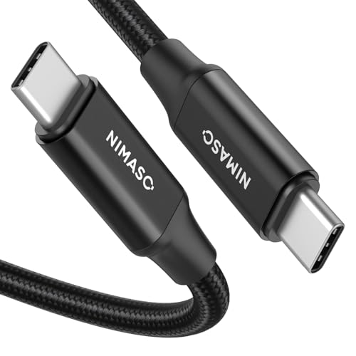 NIMASO Cable USB C a USB C PD 3.1 Gen 2 1M,Cable USB Tipo C Carga Rápida 100W/10Gbps,Soporta Vídeo 4K@60Hz iPad Pro 2020/12.9,Macbook Air 2020,Galaxy S23/S22/S21/S10,Huawei MateBook,Nexus 5X,iPhone 15
