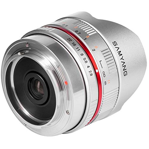Samyang 8 mm f:2.8 UMC Fisheye   Objetivo para Sony, Plata