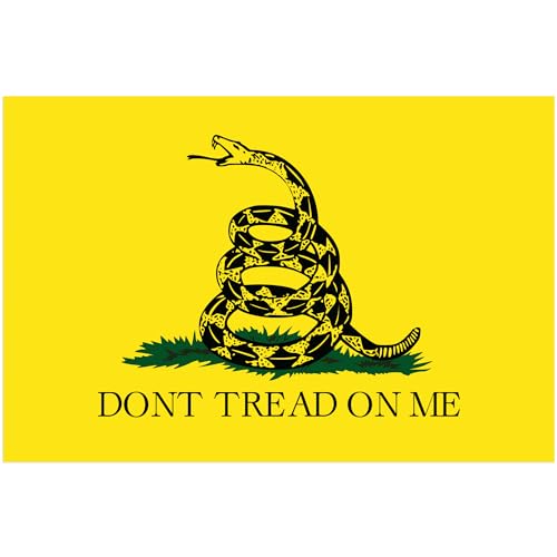 Stickios Dont Tread On Me Gadsden Flag Sticker - Patriotic 1776 American Flag Decal for Cars Trucks & Vehicle Windows - Made in USA - Classic (5.25 x 3.5 inches)