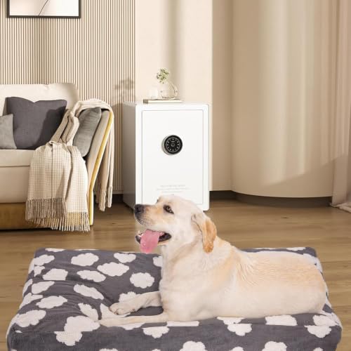 Image of Faux Fur Dog Bed Cover, Cloud Dark Gray, 36 inch L x 24 inch W x 4 inch Th