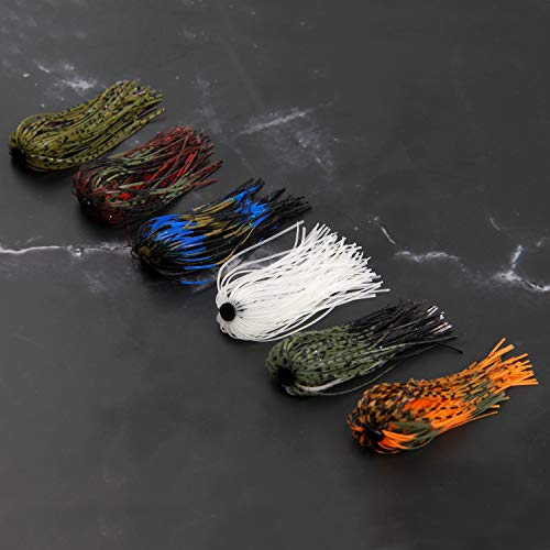 image for Shaddock Fishing Fishing Silicone Jig Skirts DIY Bass Jig Lures Rubber