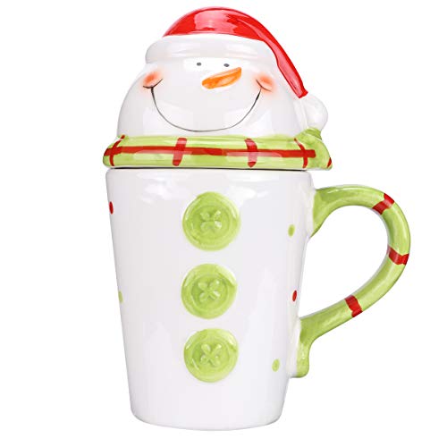 Copo criativo de cerâmica com boneco de neve de Natal Amosfun (cor sortida) para festa de Natal