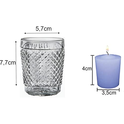 12 Copos Barroco Bico De Jaca + 12 Velas