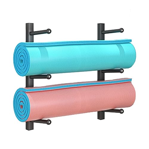 Support mural tapis de yoga et rouleau en mousse pour éviter le désordre au sol