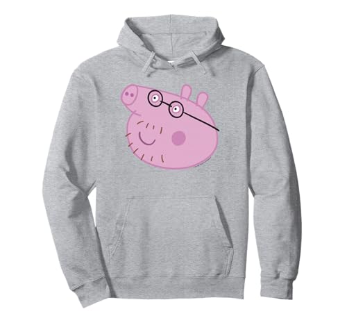 Peppa Pig Happy Daddy Pig Big Face Pullover Hoodie