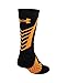 Under Armour Men's Undeniable All Sport Crew Socks (1 Pair), Black/Blaze Orange, Large