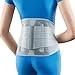 OPPO 2366 Lumbar Support High Back Brace with Flexible Stays - for Men And Women Lower Back Pain, Sciatica, Scoliosis, Herniated Disc (Gray, Medium)