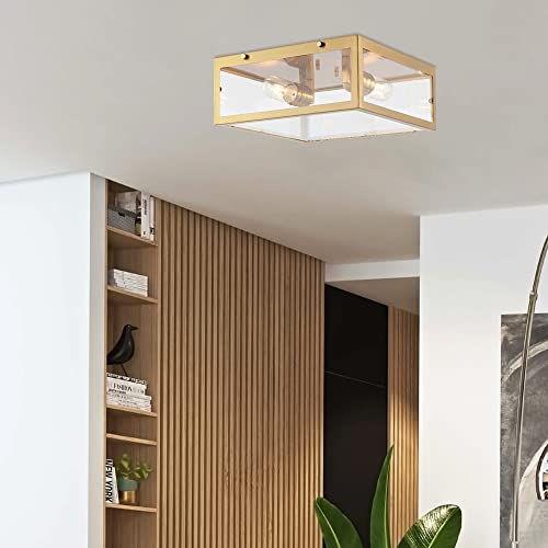 Jonathan Y Grayson Bohemian Brass and Glass Flush Mount #TOP24