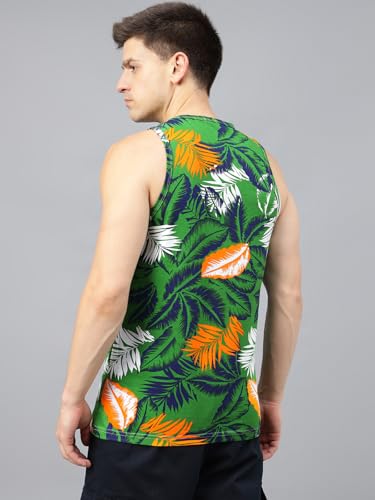 Image of Veirdo Pure Cotton Scoop Neck Regular Fit Printed Sleeveless Vest for Men & Boys (Available in Various Patterns)