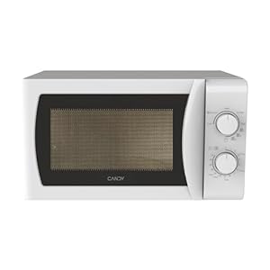 Candy Idea Forno a Microonde con Grill, 20 Litri, 700W, 5 Livelli di Potenza, Programma Defrost, Timer e Segnale di Fine Cottura, Libera Installazione, 43,95 x 35,75 x 25,82 cm, Bianco – CMG20SMW