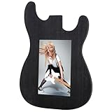 Electric Guitar Body Shaped Picture Frame,Music Theme Decor Wall Art Decor for Concert Hall Guitar Room Man Cave,Plucked Instruments Rock Gifts for Musician Guitarist Band Teacher Music Enthusiasts