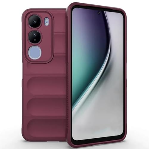 Image of amazon basics Back Case Cover for Vivo Y29 5G | Compatible for Vivo Y29 5G Back Case Cover | Liquid Silicon Magic Case with Camera Protection | Plum