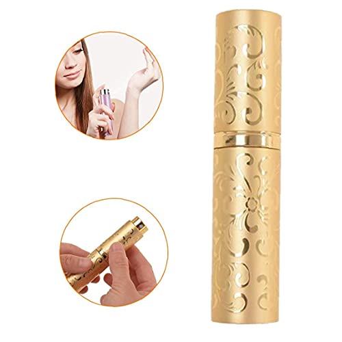 Parfum Fles Hervulbare Spray Lege Reizen Grootte Containers met Relief Patroon 10ML Gouden - Image 7