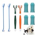 8 Pcs Dog Teeth Cleaning Products/Dog Finger Toothbrush, Toothbrush for Dogs, Pet Toothbrush Double Headed Toothbrush Finger Rubber Toothbrush Ten Thousand Bristles Toothbrush