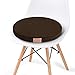 Shinnwa Round Chair Cushion, Dual-Layer Memory Foam Seat Pad, Soft Lumbar Support Pillow for Chairs, Brown, 16