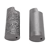 Tnfeeon Funda para Encendedor, Diseño de Metal Vintage con Patrón de Dragón, Soporte de Aleación de Zinc de Fácil Instalación para Coleccionistas, Ideal para Bares, Fiestas y Viajes (Gray)