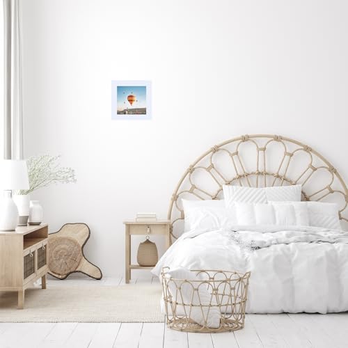 Image of JCJMY 4x4 Picture Frame White for Wall Hanging or Tabletop, Wall Mounting Horizontally or Vertically, 4 x 4 Wall Gallery Poster Photo Frame with Shatter Resistant Plexiglass, White