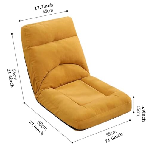 Silla de suelo plegable con respaldo, silla de meditación ajustable para adultos, perfecta para leer, descansar y sesiones de yoga