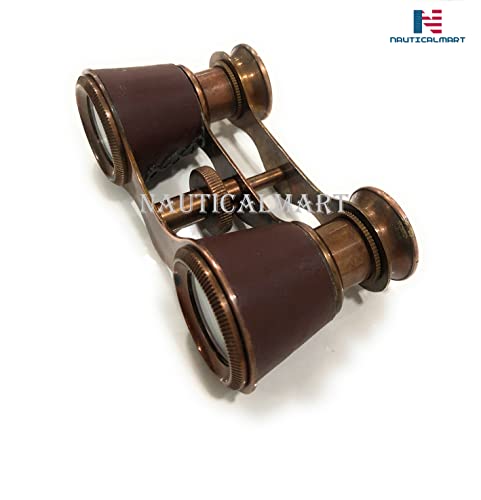 Binoculares de ópera náuticos de latón antiguo miniatura 3